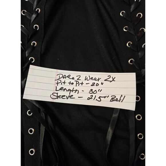 Dare to Wear 2x Victorian Style Dress NWT Black Lace up Cosplay Renfaire Gothic - Picture 11 of 11